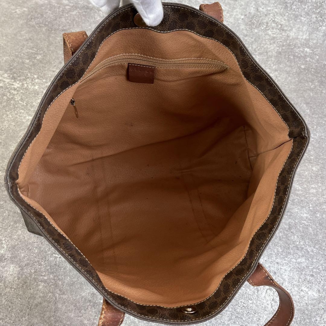 CELINE Tote bag Macadam Shoulder Strap Brown Vintage Authentic From Japan used