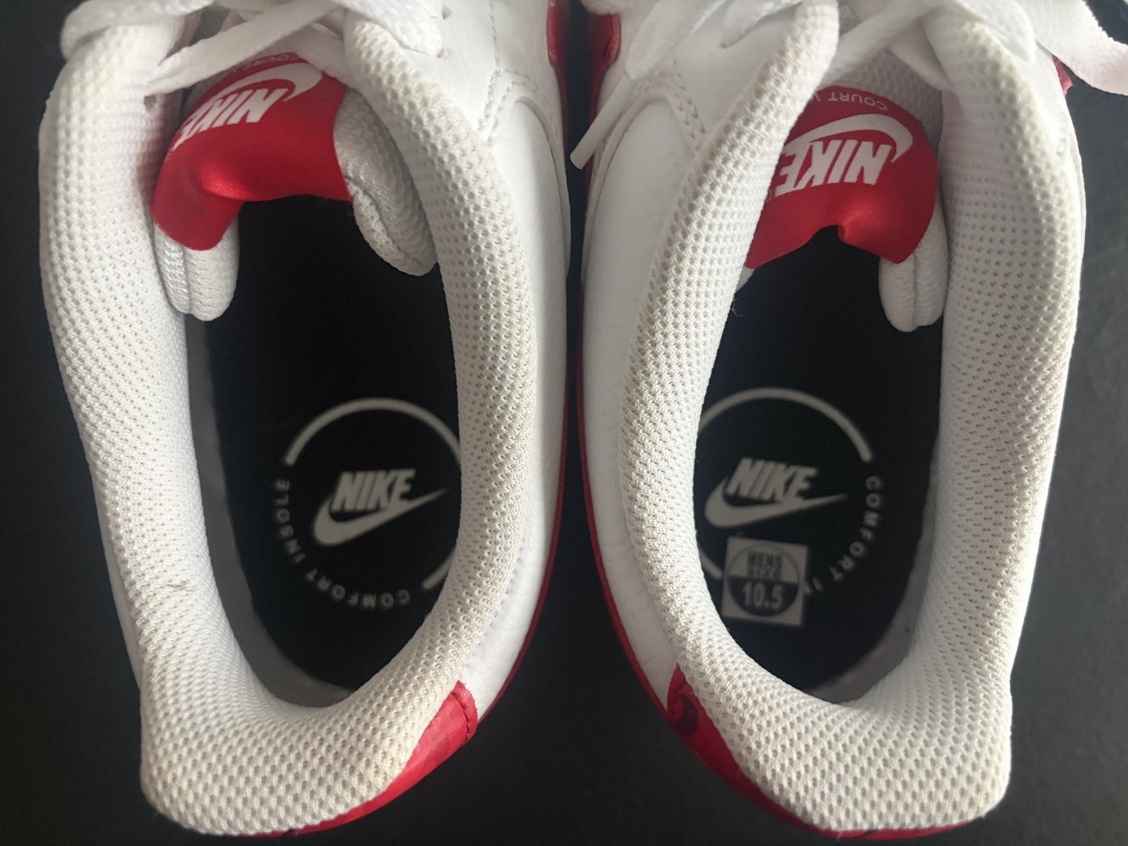 Nike Court Vision Low White Red Men’s 10.5 New With Box