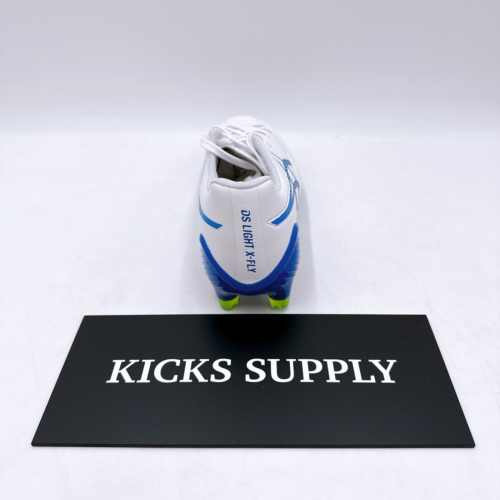 ASICS DS LIGHT X-FLY 6 1101A076 102 Soccer Cleats US 5.5-10 White Asics Blue