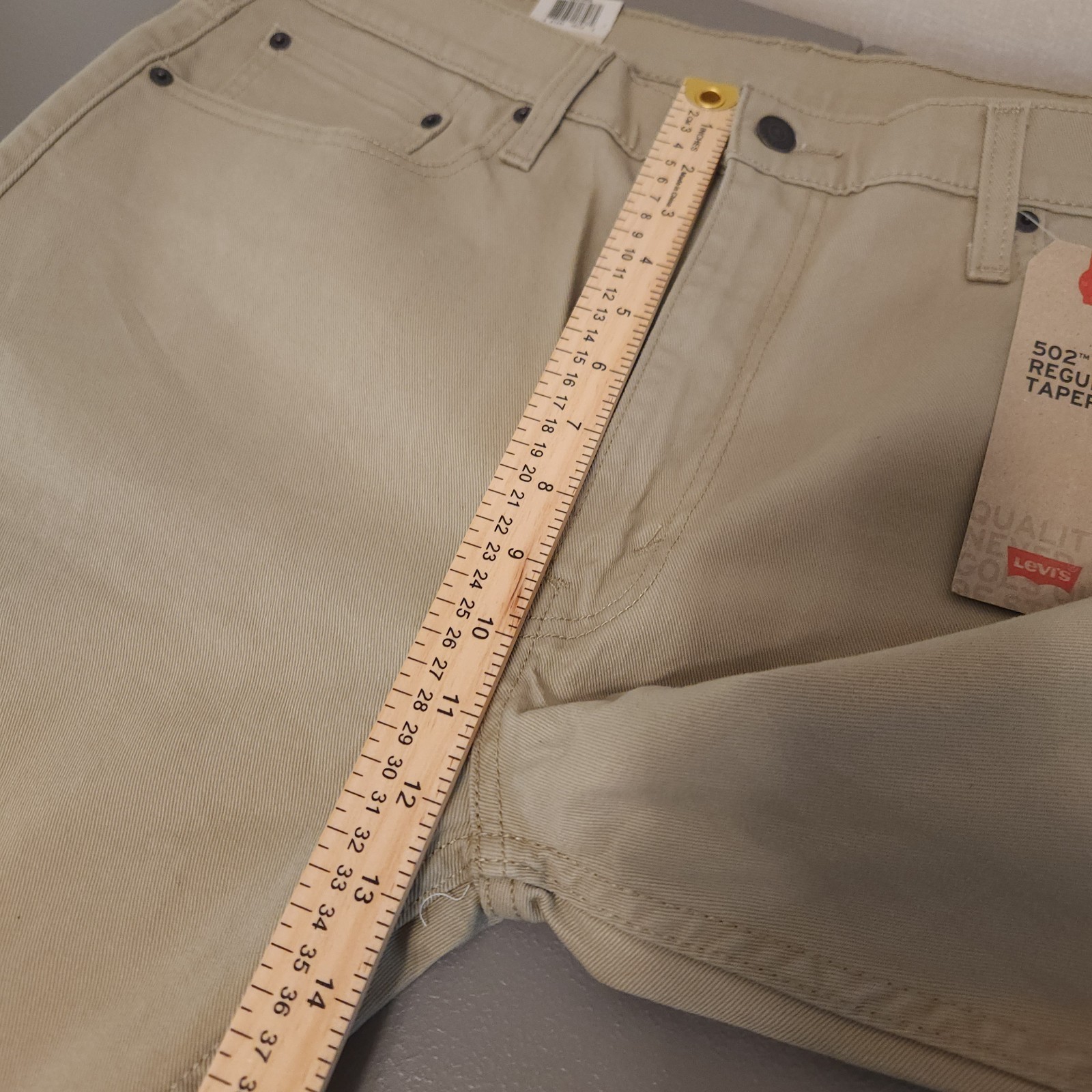 NWT Men’s Levi’s 502 Regular Taper SZ 40 x 32 Stretch Below Waist Tan Jeans