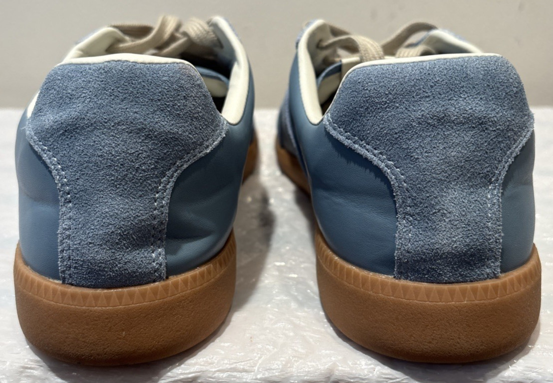 Steve Madden Dixin Leather BLUE Suede GAT Sneakers Trainers 11M-US UK-10 EU-44