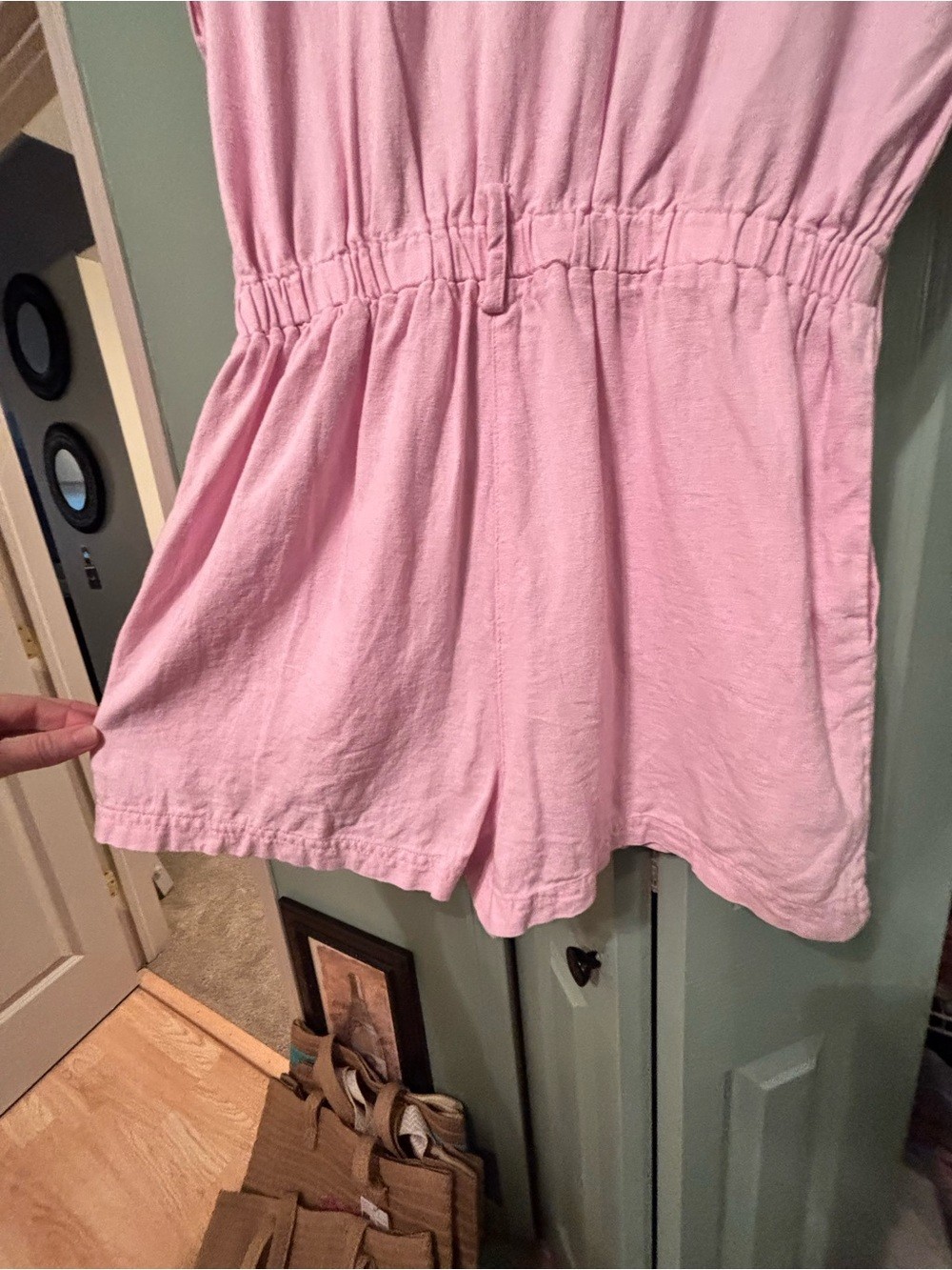 Steve Madden Light Pink Button-Front Romper – Never Worn!