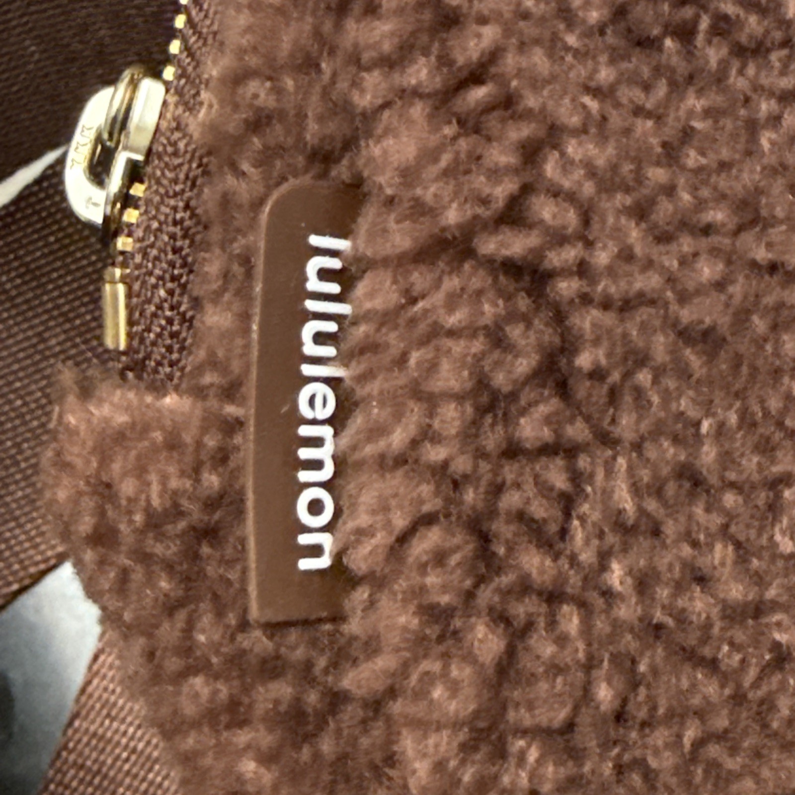 NWT Lululemon Everywhere Belt Bag 1L Brown Earth Sherpa Fleece Gold Hardware