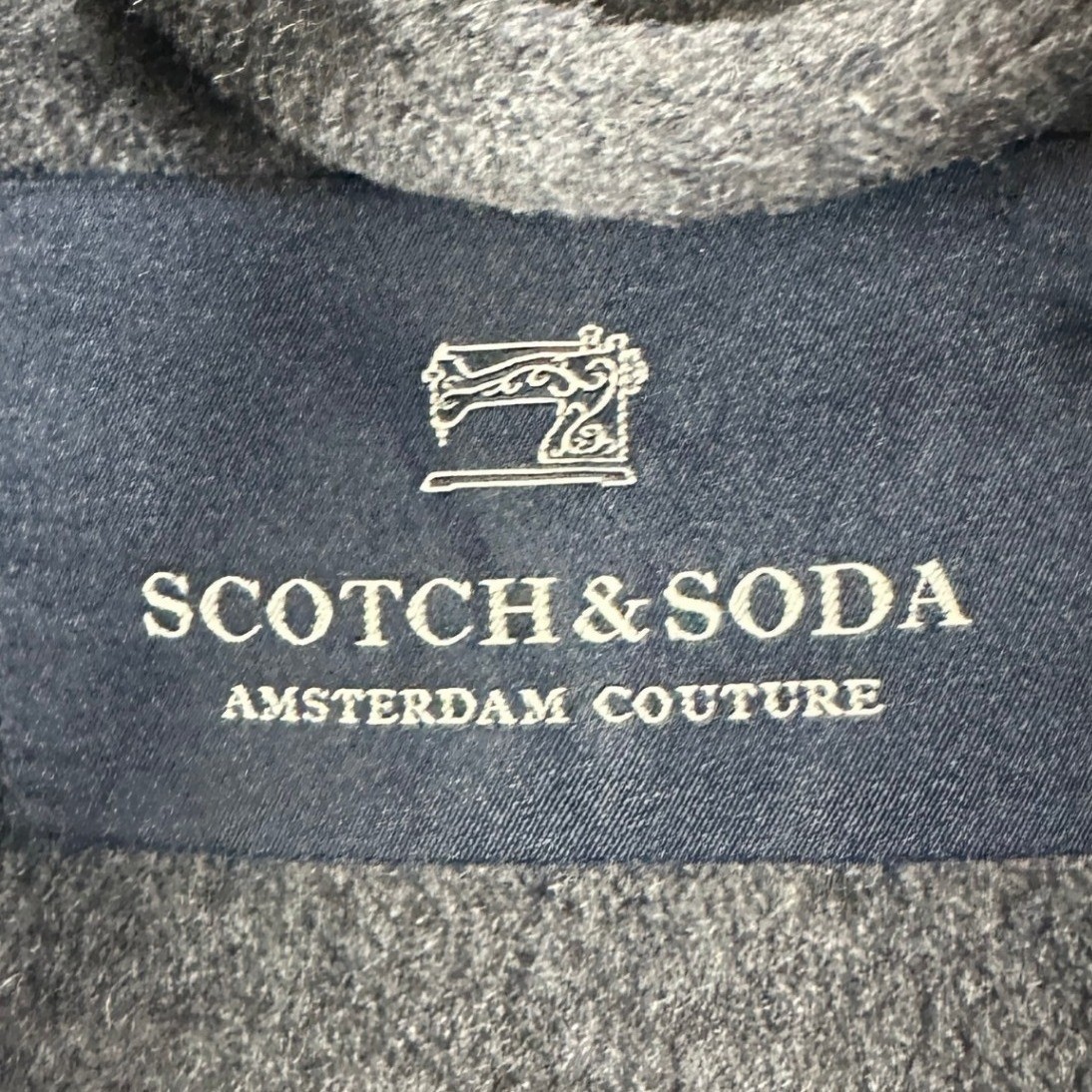 Scotch Soda Wool Blend Jacket Mens XL Grey Duffle Pea Coat Hooded Toggle Zip