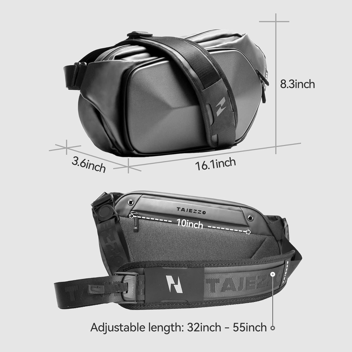 Crossbody Bag Waterproof Anti-Theft Hiking Outdoor Messenger Bag High capacit