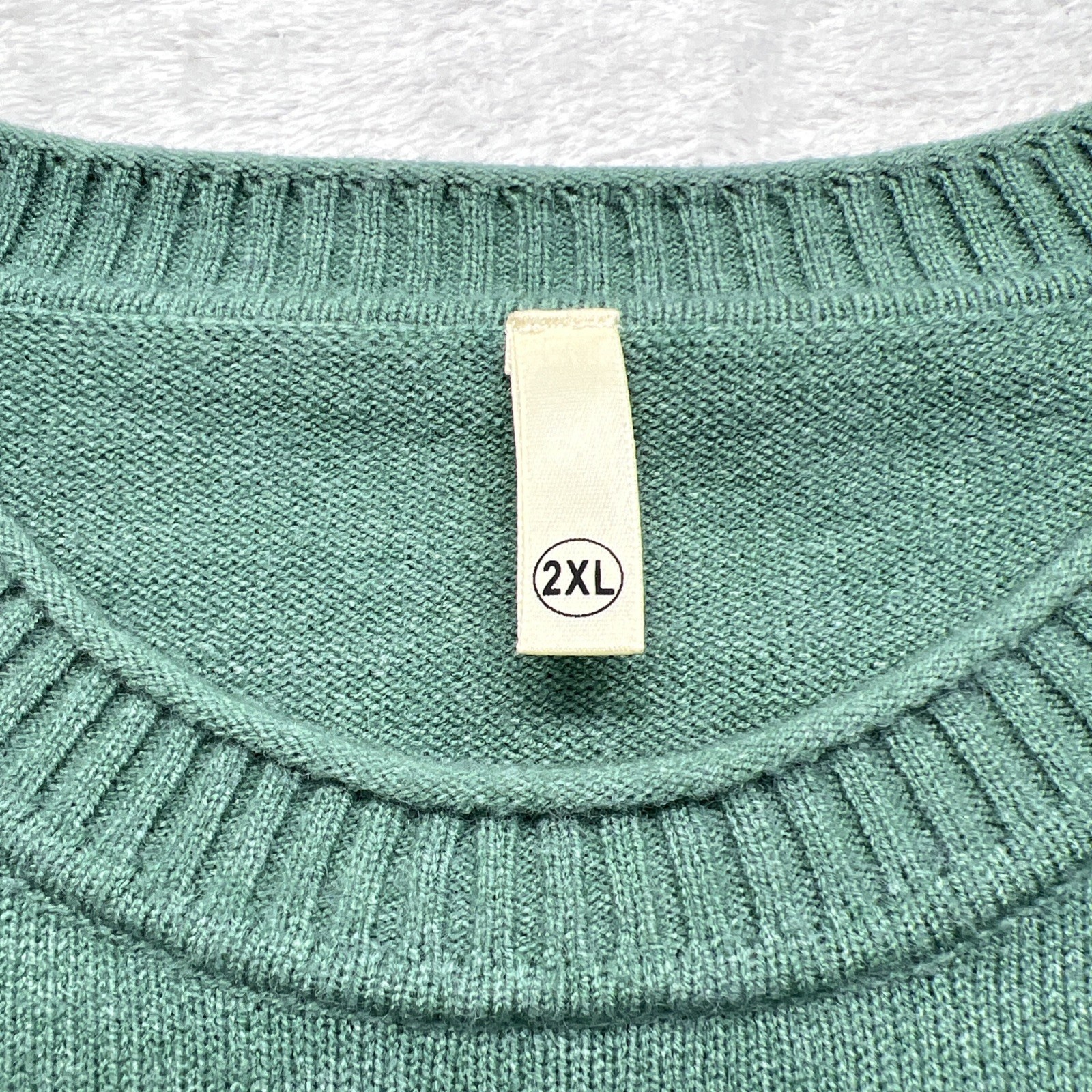 Roll Neck Sweater Long Sleeve Men 2XL Green unbranded acrylic nylon poly