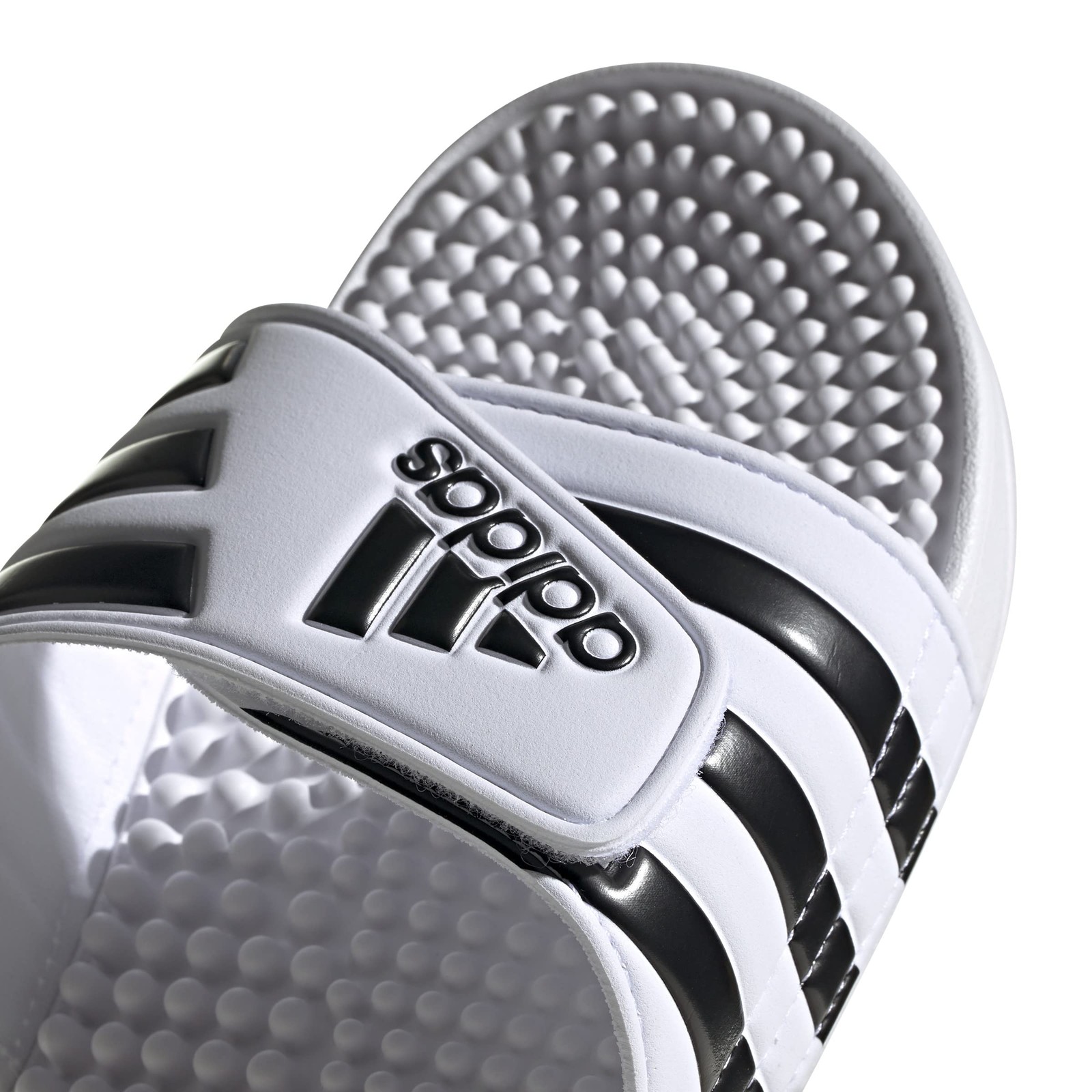 adidas Unisex Adissage Slides Sandal, White/Black/White, 15 US Slides Men
