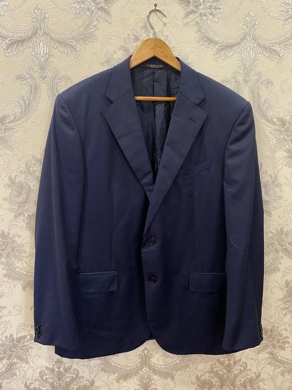 Men Corneliani Blazer Navy Wool 44 / XXL / 52