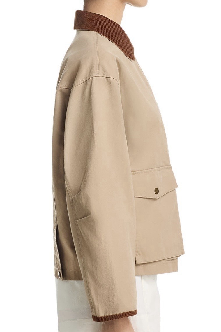 AQUA Cropped Barn Jacket