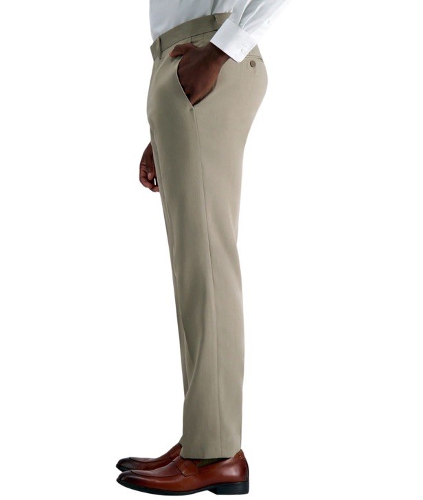 Kenneth Cole Reaction Slim Fit Pant size 32 X 29 Flat Front Oatmeal NEW