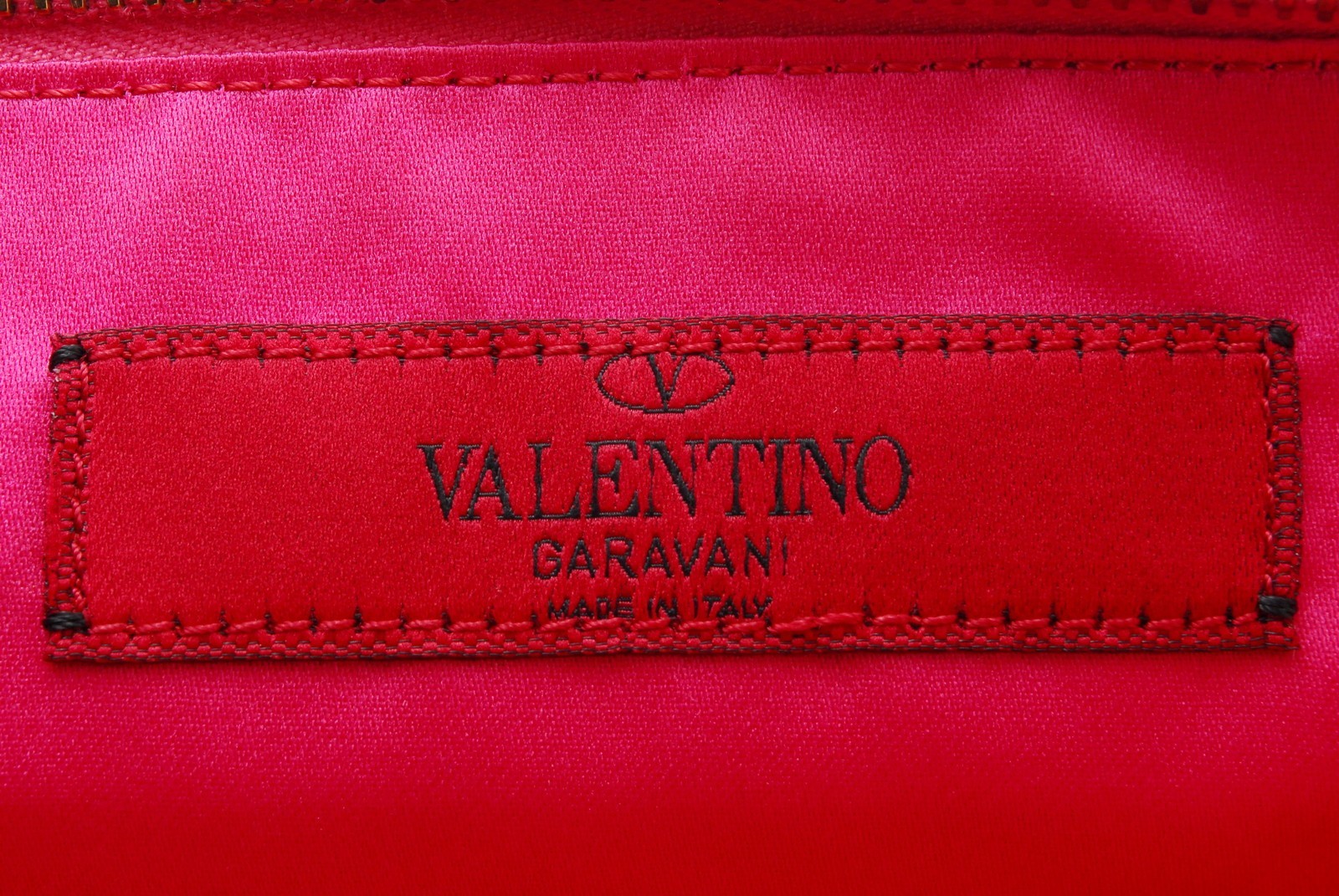VALENTINO GARAVANI Clutch Bag Rock Stud Leather Purse Pink　*Rank A*
