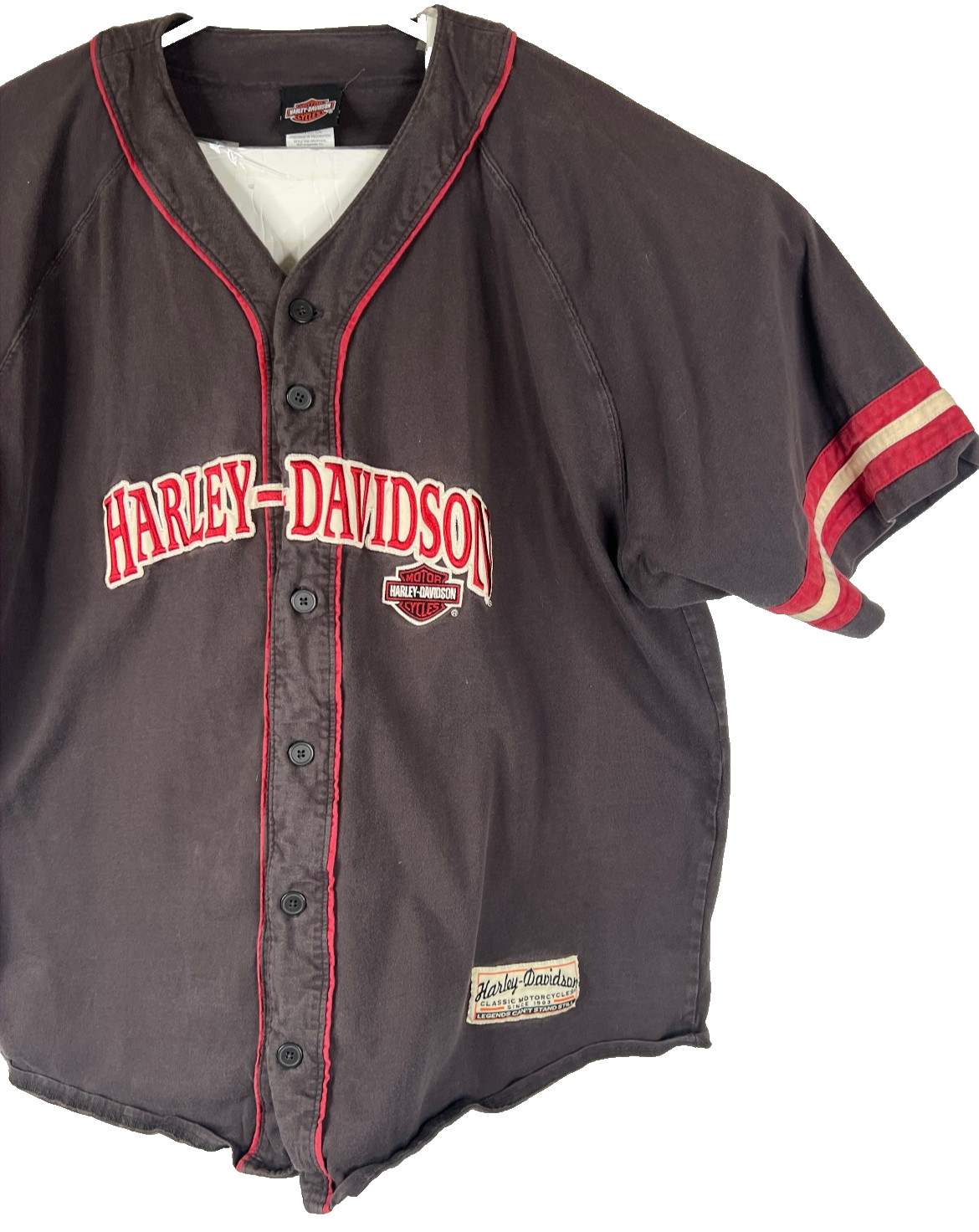 Vintage Harley Davidson Baseball Jersey Style Shirt Men’s Size XL Carson City NV