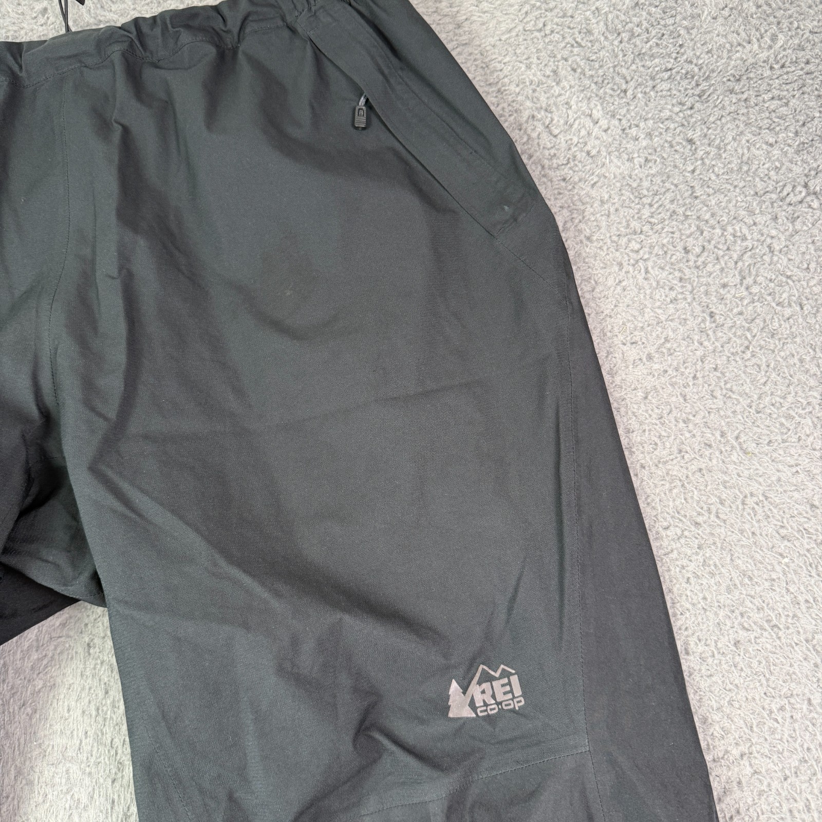 REI Co-op Rain Pants Mens XL Black GORE-TEX Waterproof Hiking Elastic
