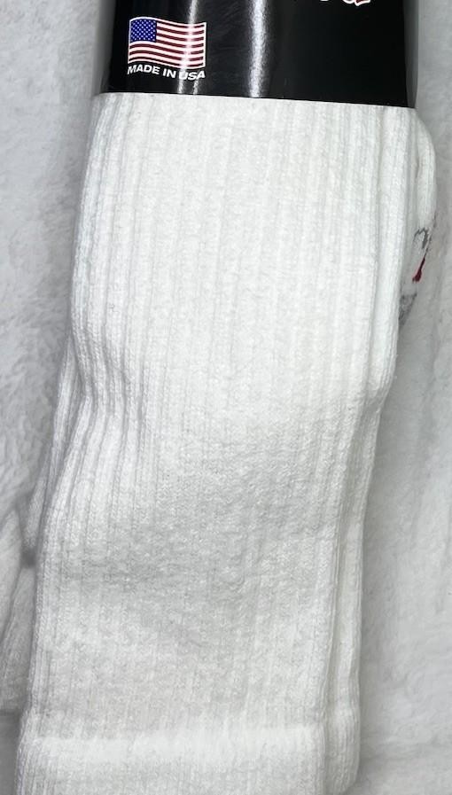 Justin Half Cushioned Over The Calf Socks 3 pairs White Men’s Medium 9-11 New