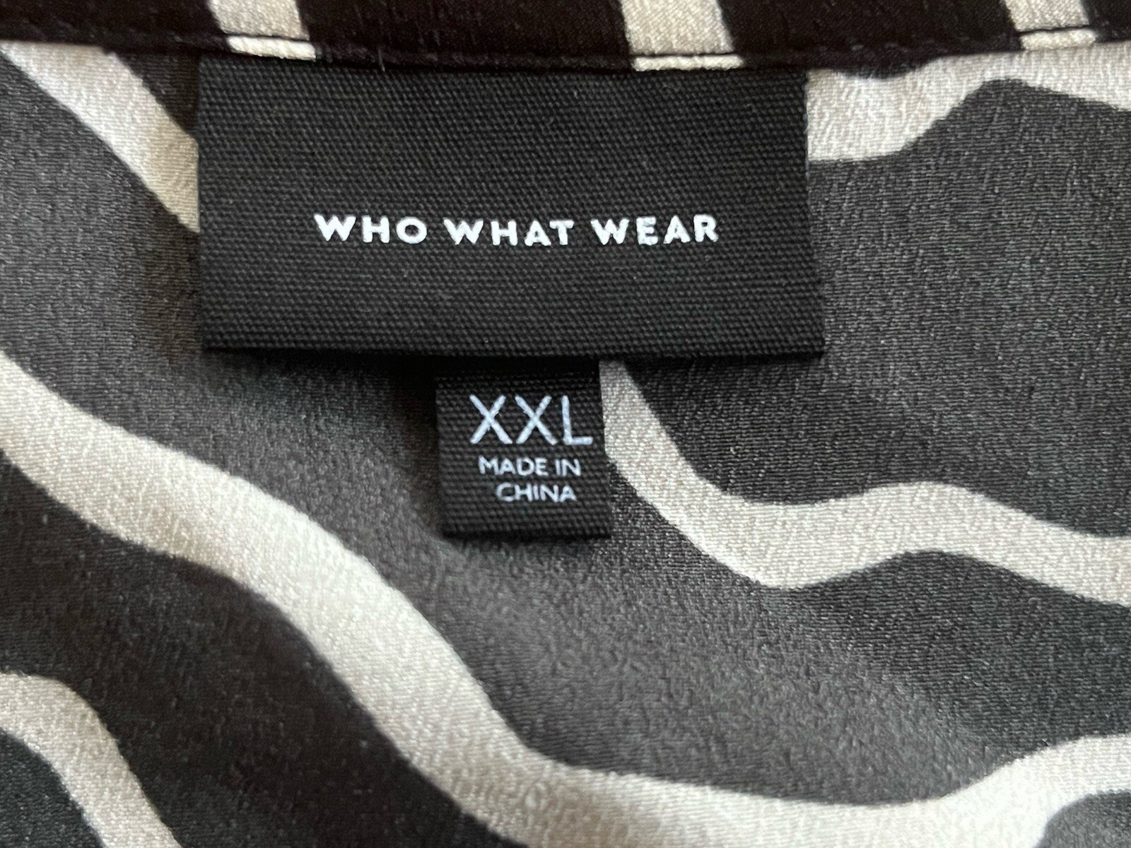 Who What Wear Plus Size XXL (18) Animal Print Midi Dress Black & White Bust 48”