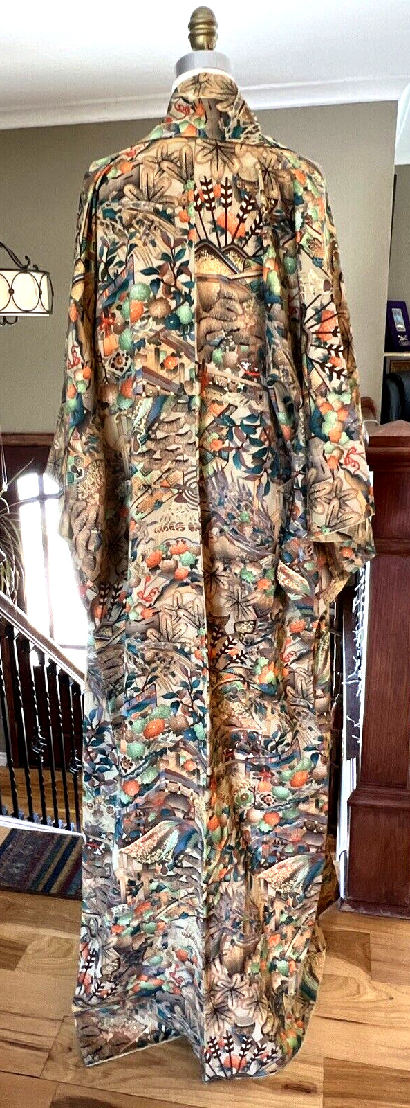 VTG ASIAN KIMONO OneofaKind Handmade Boho Free Hippie People VACAY Yoga FESTIVAL