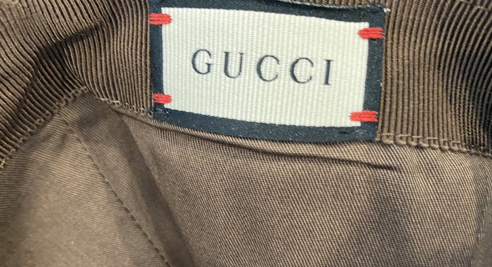 Gucci Beige Ebony GG Supreme Canvas Boutique Baseball Cap Made in Italy