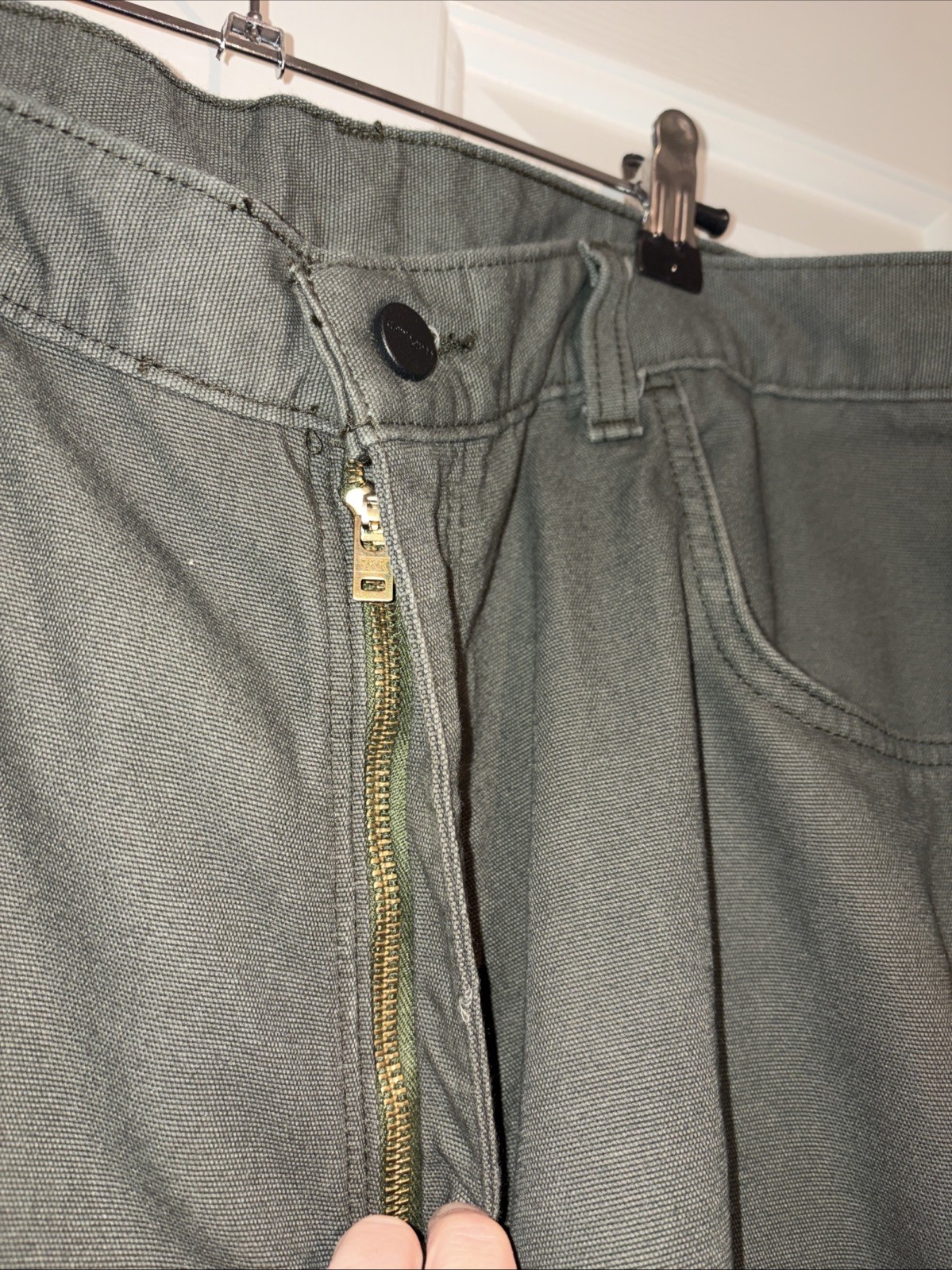 Carhartt FR Flame Resistant Original Carp Pants 40×30 Green 2112 CAT2 FRB159-MOS