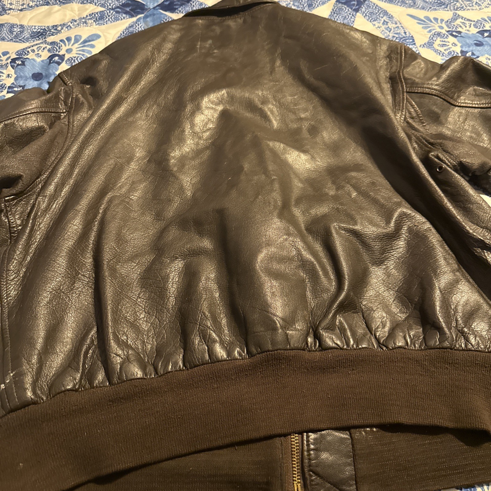 Vtg Avirex Limited Leather Bomber Military Jacket (Read Below) Lg-XL