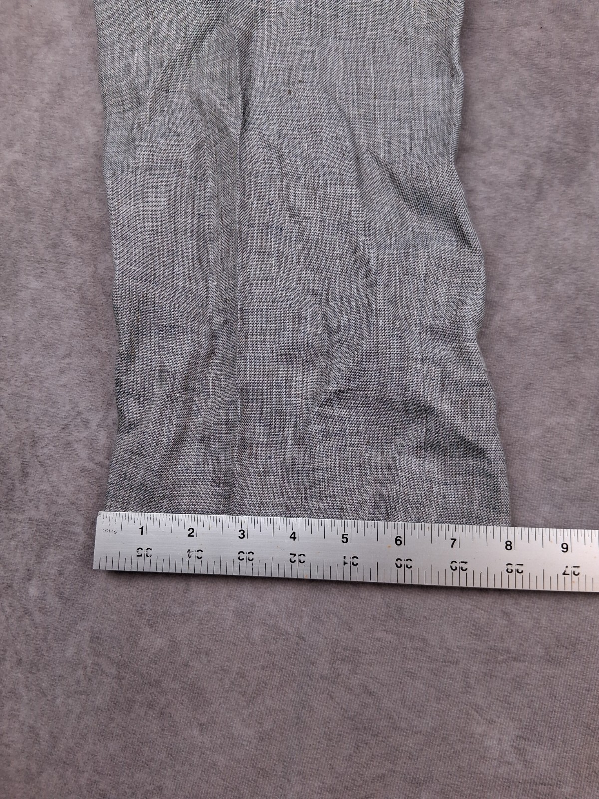 Murano Baird Mcnutt Linen Pants Men 32×32 Fit Gray Flat Front Slim Fit Trousers*