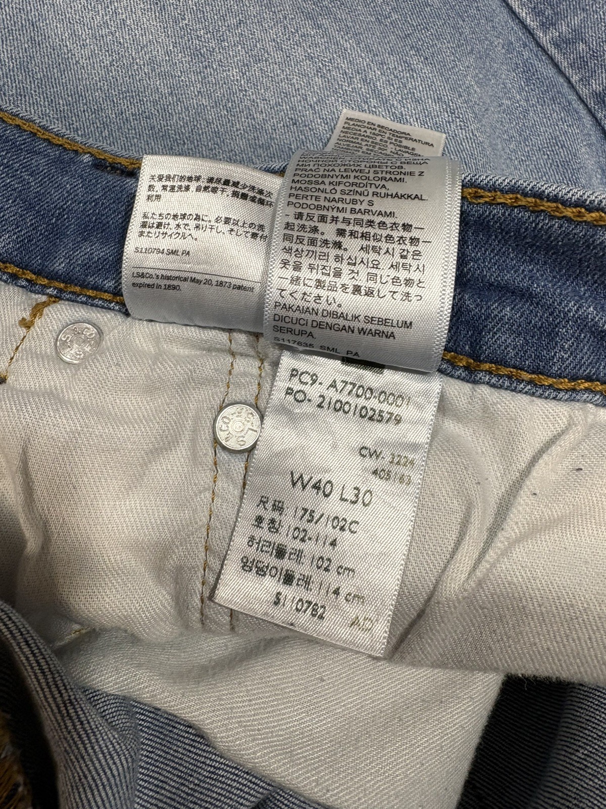 Levi’s Mens Jeans 506 Straight Leg Blue Denim Comfort Stretch Medium Wash 40×30
