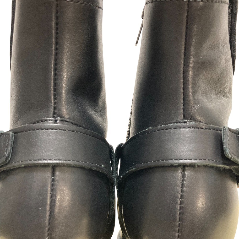 All Saints Leather Ring Boots, Size 37, Approx. 9.3 inches, Black Women USED