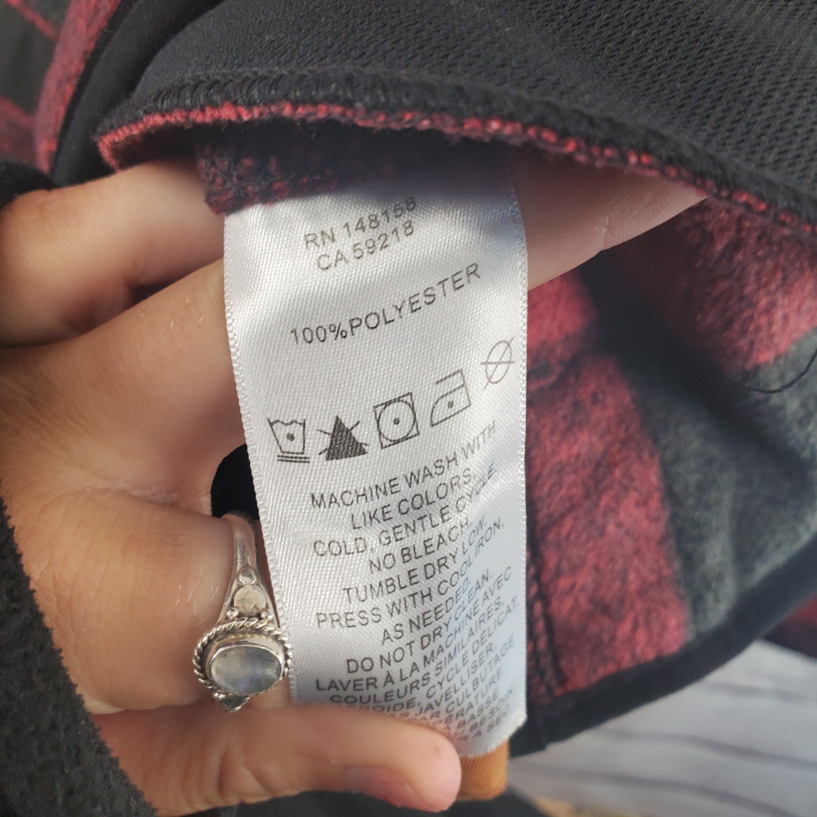 PENDLETON Jacket Mens Large Buffalo Plaid 1/4 Zip Long Sleeve Red Black