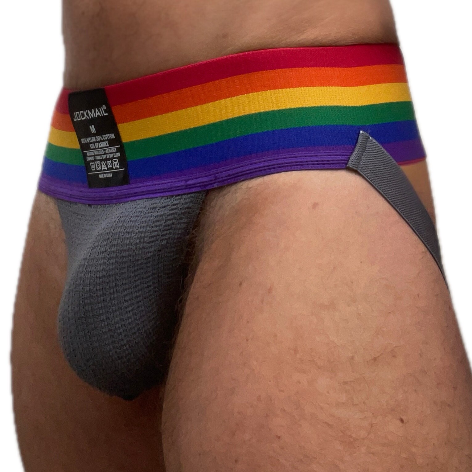 Jockmail Mens Rainbow Gay Pride Jockstrap Sexy Jock strap Underwear Brief M -2XL