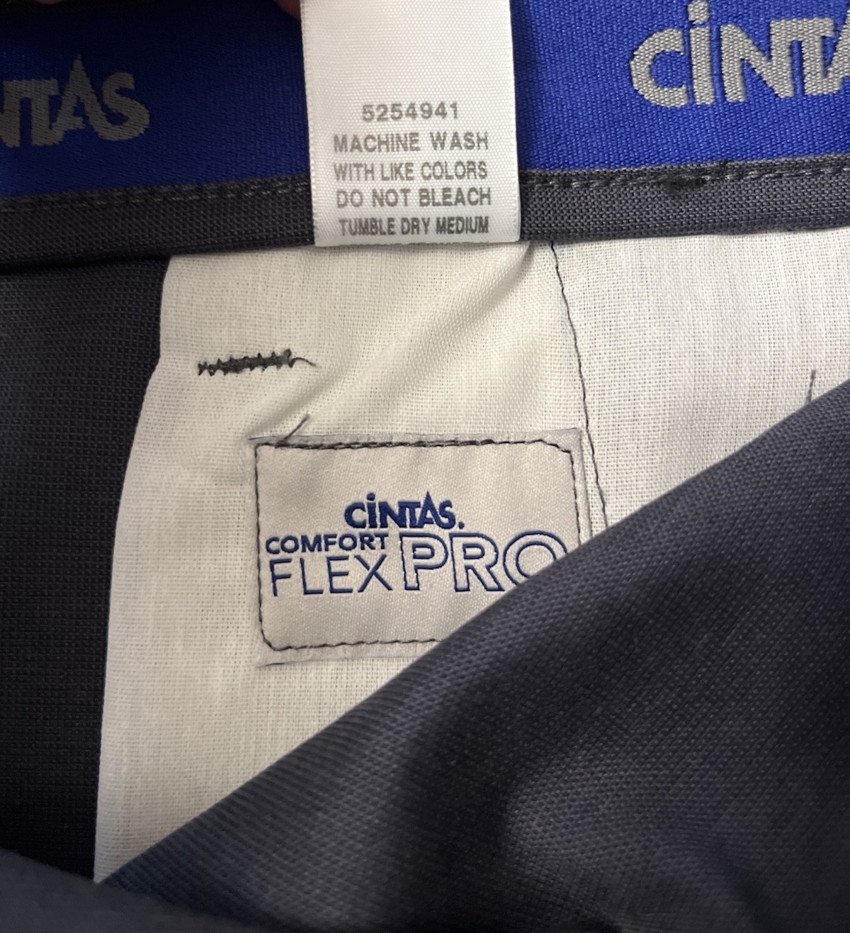 Cintas Pair Of Comfort Flex Pro Work Pants Blue 33×30