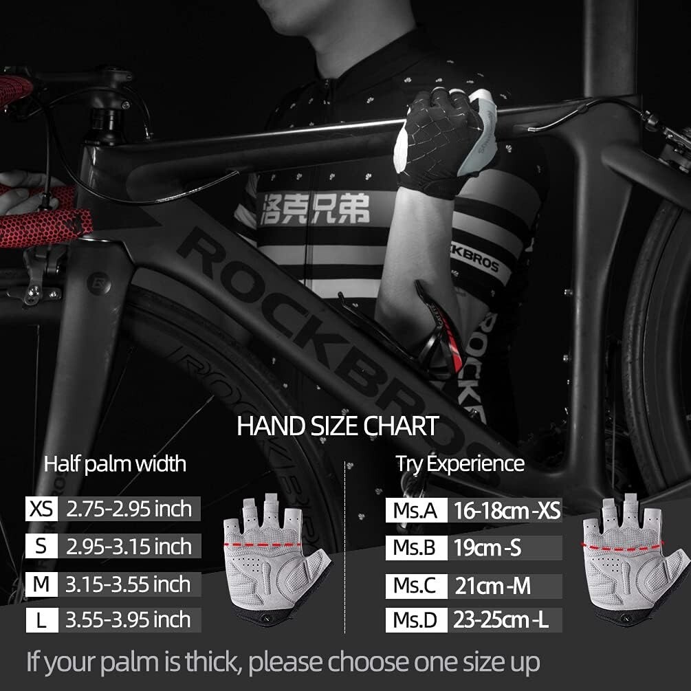 ROCKBROS Cycling Gloves Touchscreen Full/Half Finger Gel Pad Mountain Bike Glove