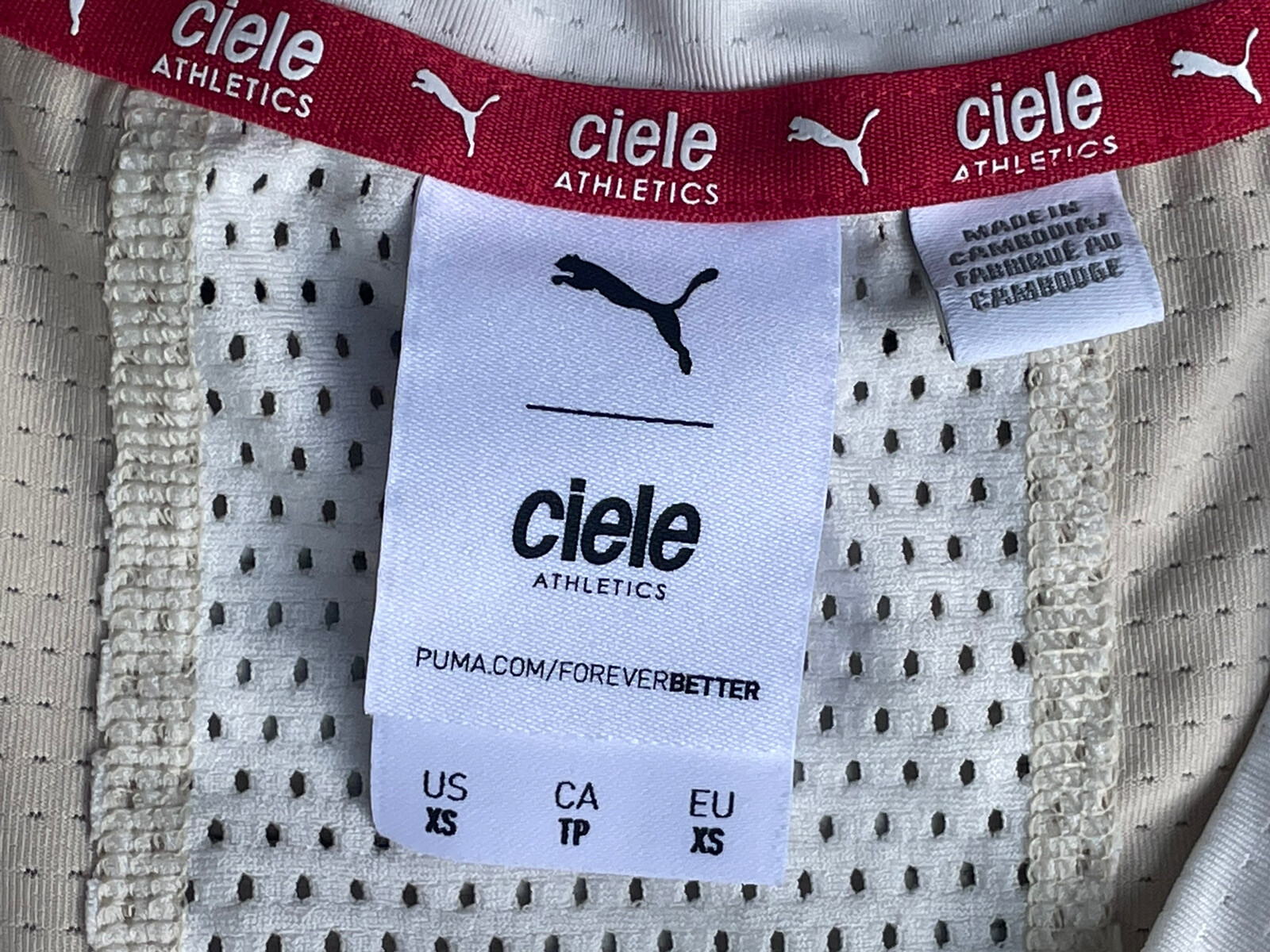 Puma Crew Neck Atheltic Tank Top X Ciele Beige Casual Athletic sz XS 52342988