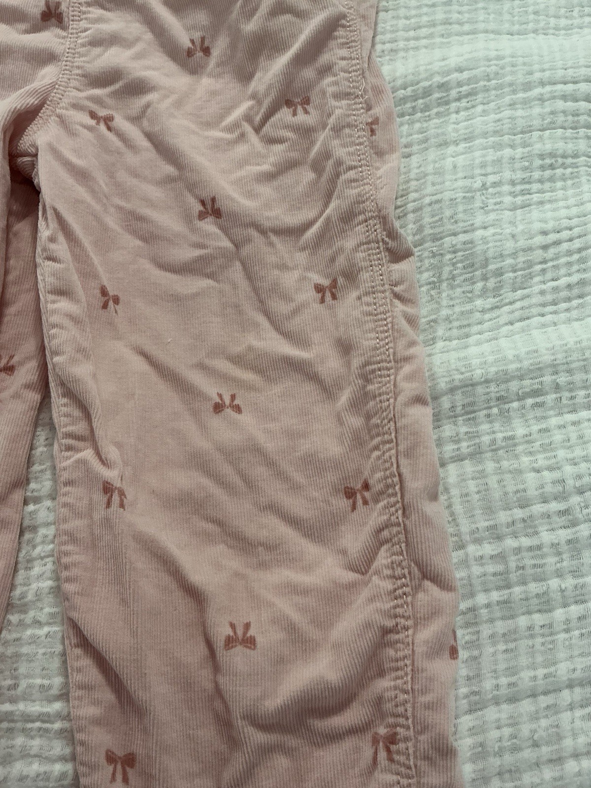 Oshkosh B’gosh Toddler Girl Bow Print Corduroy Overalls – Pink 5T