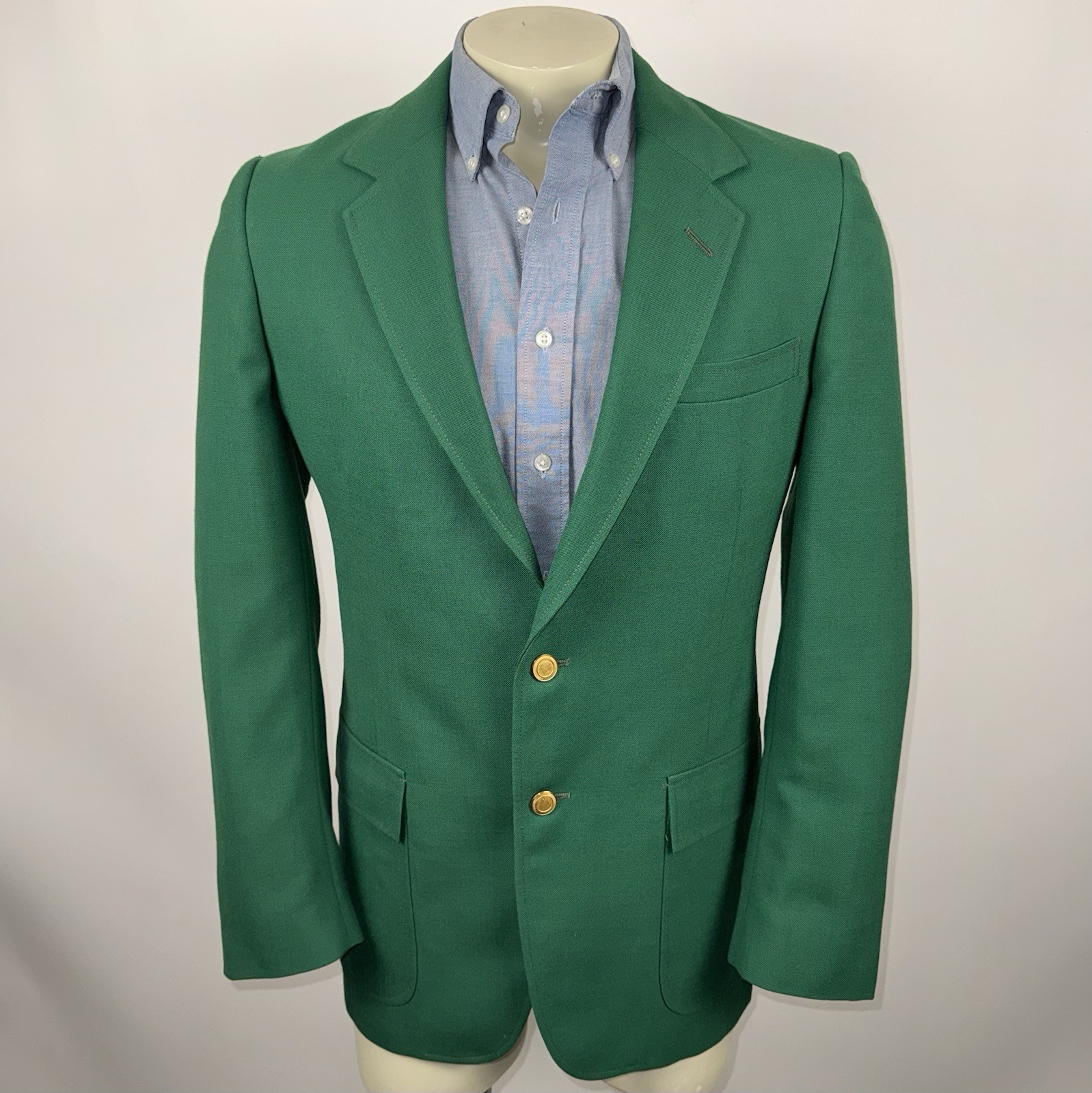 Vtg Mens Blazer Jacket The Masters Augusta Golf Sport Coat Green 70s 80s 42 Long