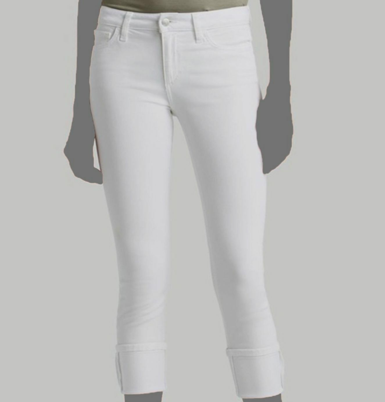 $179 Joe’s Jeans Women’s White Cuff Crop Flawless Skinny Denim Jeans Size 32