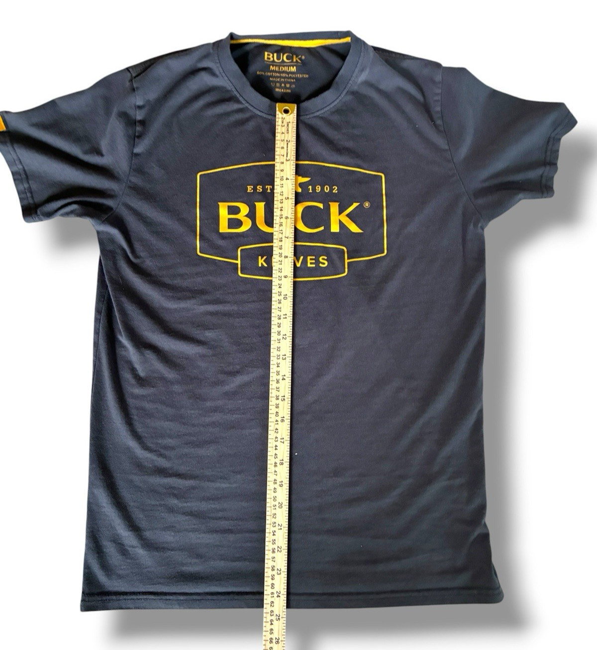 Buck Knives Since 1902 Anvil Logo Men’s Short Sleeve T Shirt Size Med Charcoal