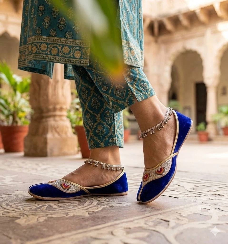 Women Shoes Indian Handmade Wedding Punjabi Mojaries Loafers Jutties US 6-12