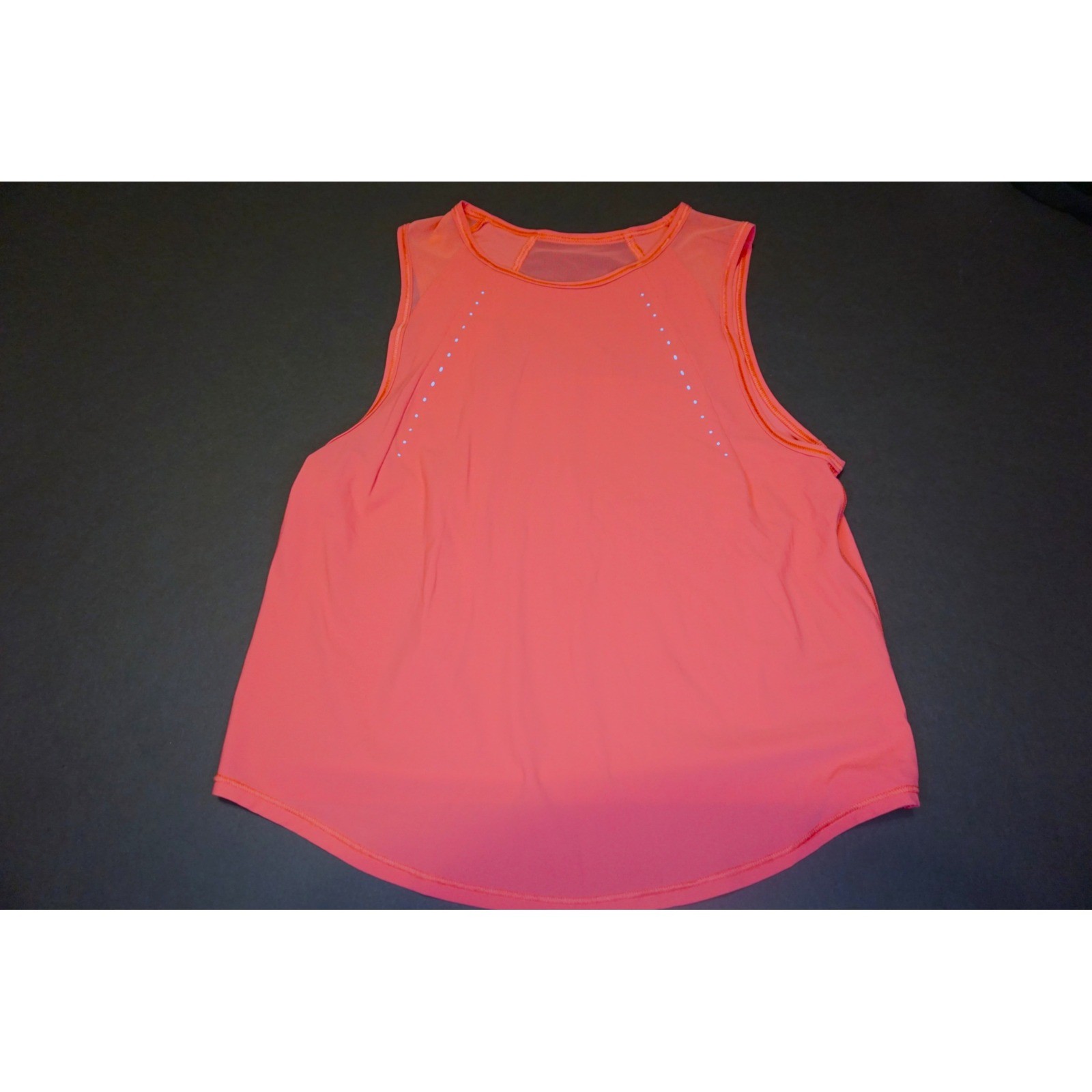 Lululemon XXXS Girls Coral/Pink Mesh Back Laser Cut Activewear Tank Top