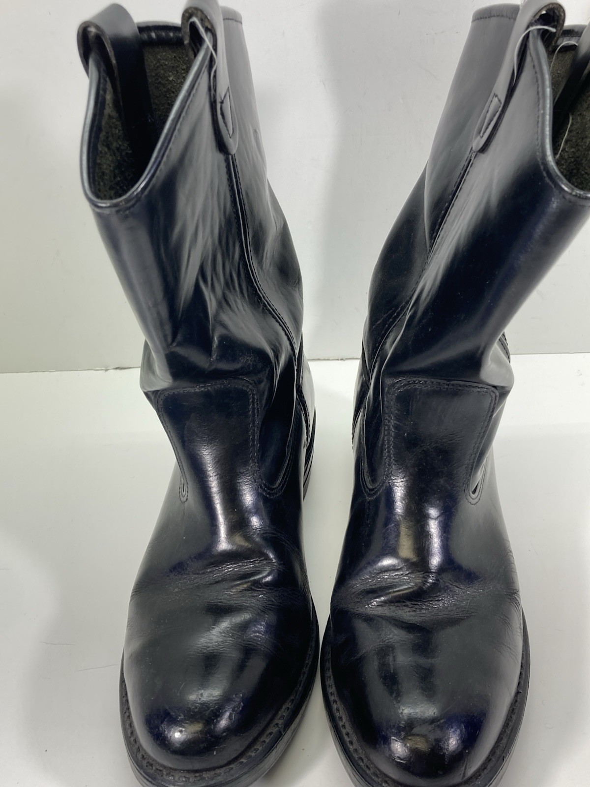 Iron Age Steel Toe Safety Roper Boots Men Size 9 EE Wide Black Leather Western