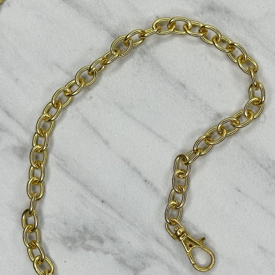 Crossbody Gold Tone Chain Link Purse Replacement Strap – 50″ Long