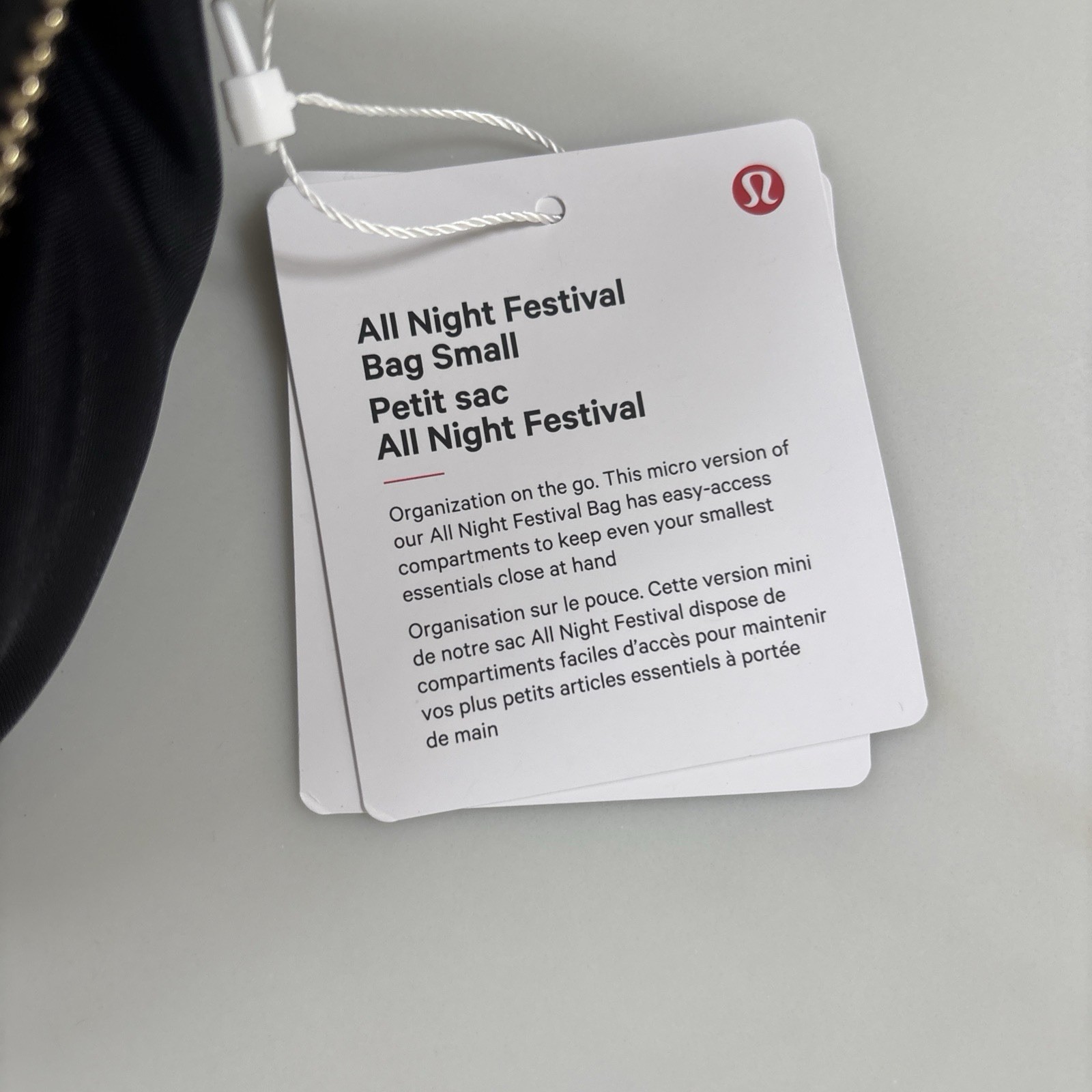 NWT Lululemon All Night Festival Bag Small Black