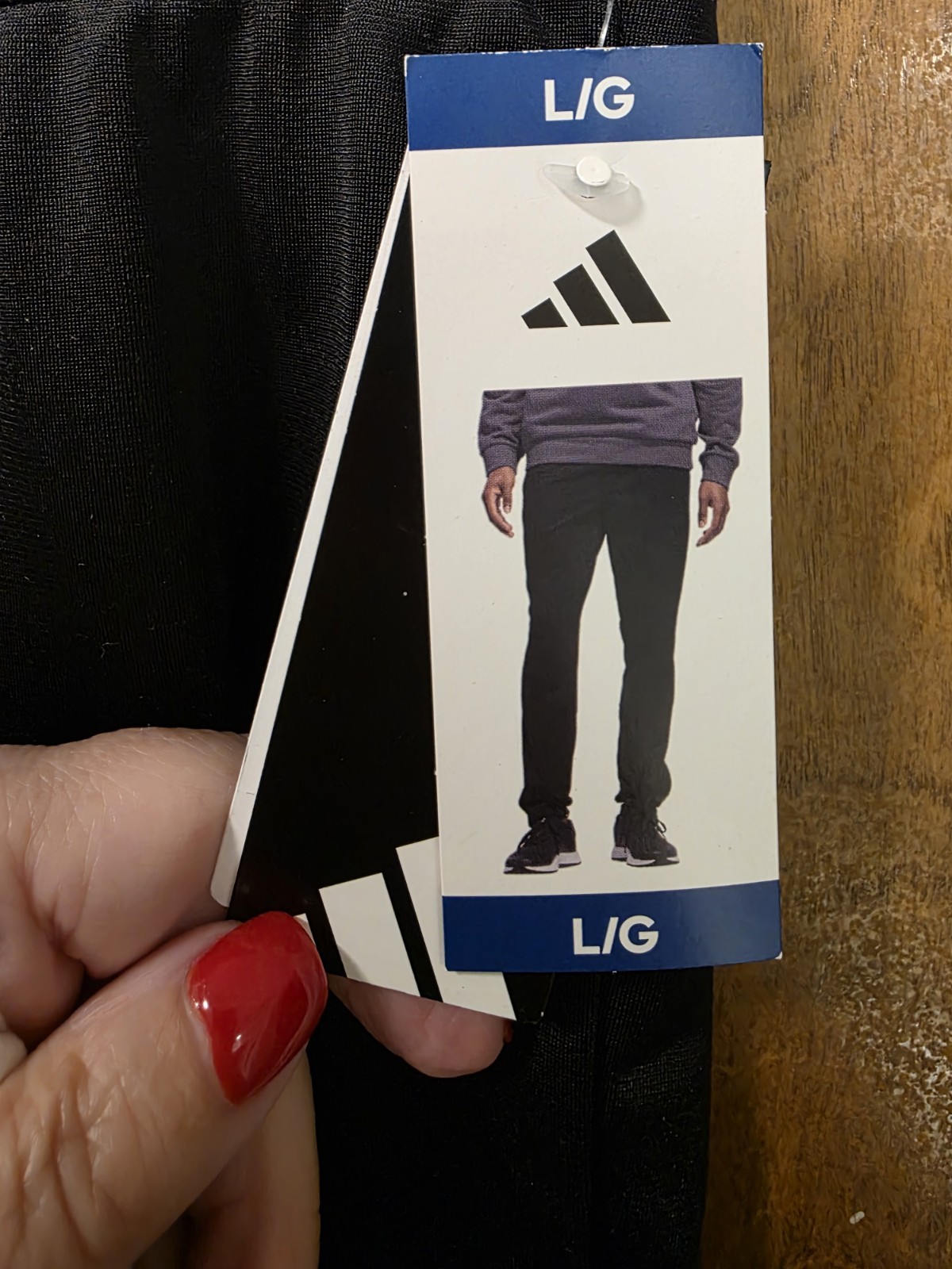 ADIDAS Tricot Men’s Size Large Black/Black Stitched Logo 12″ Leg Zip Track Pants
