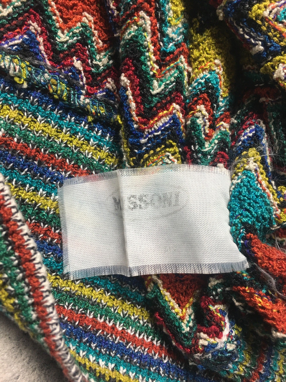 MISSONI Vintage Zig Zag Knit V-neck Sweater Size 52 IT Men XL OS