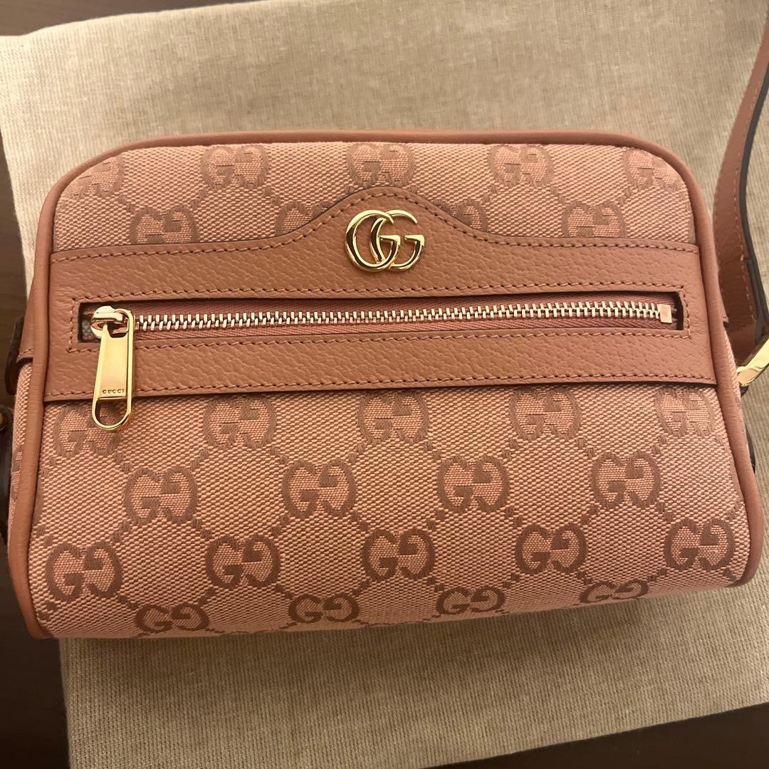 Rare GUCCI Ophidia GG Pattern Shoulder Bag Pink Limited Edition Gift Present 06
