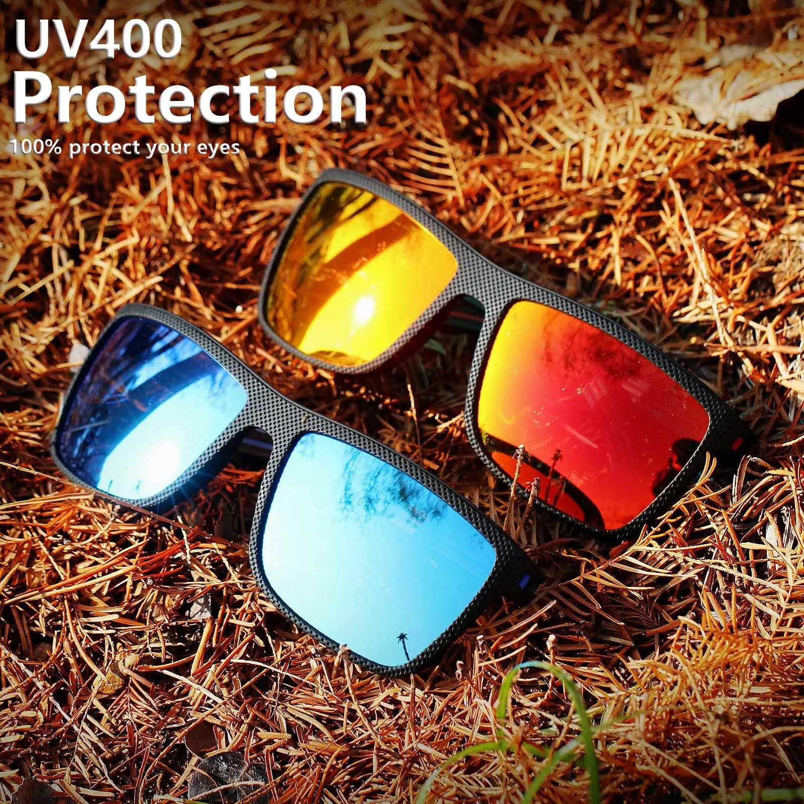 3/4 Pack UV400 Polarized Colorful Sunglasses for Men Women Driving Fishing Gift