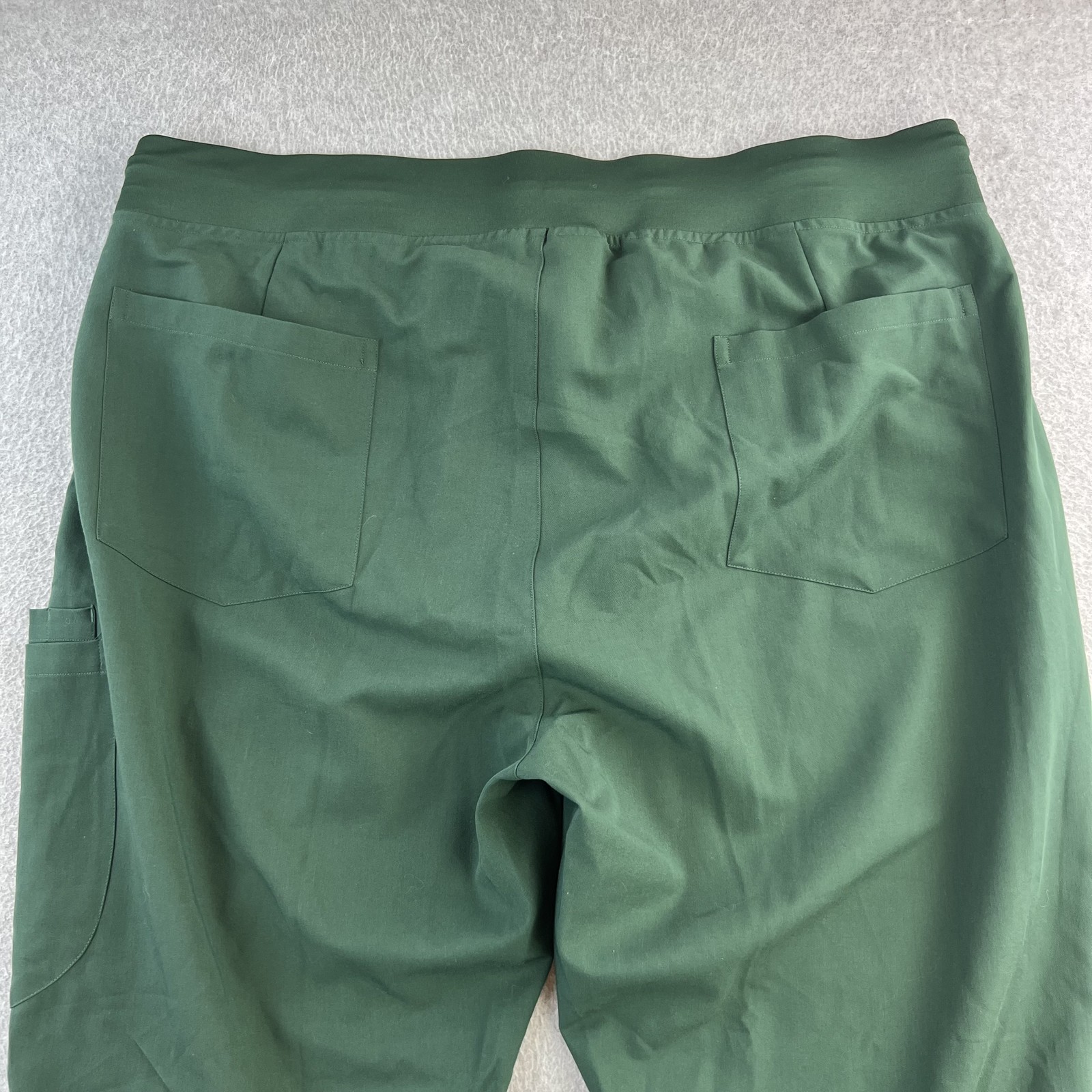 Mandala Slim Pants Womens 2XL Petite Midnight Green Scrub Jogger Stretch Pockets