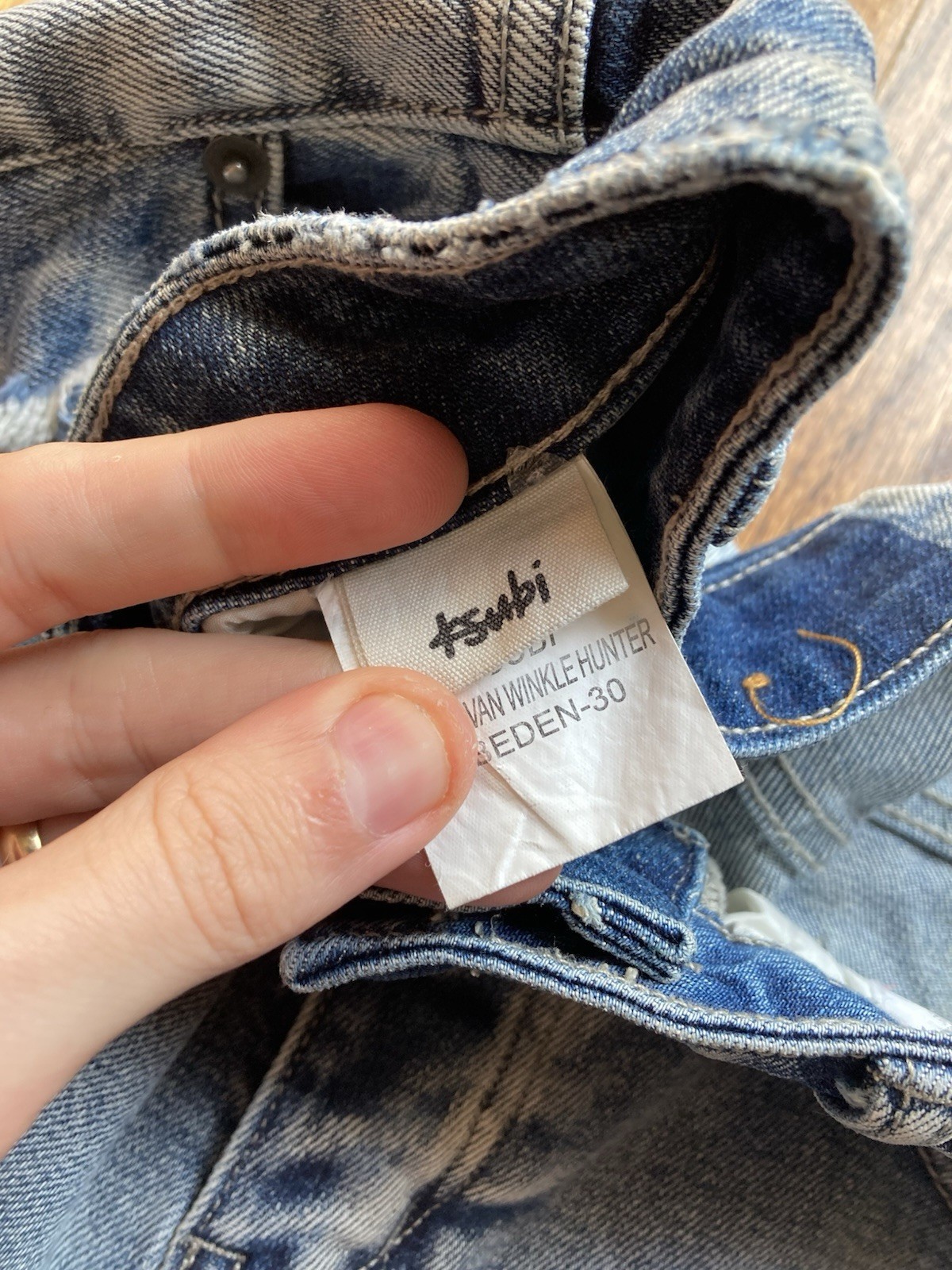 Ksubi Jeans Men Size 30 Skinny Van Winkle Hunter Beden Distressed Blue Denim