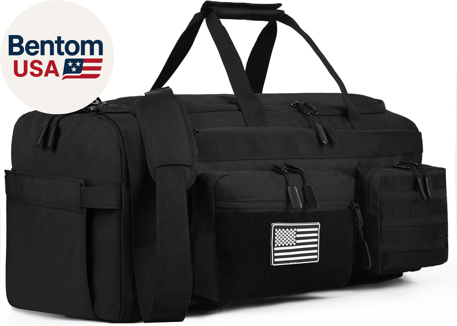 50L Tactical Duffle Bag for Men, 3-In-1 Gym Duffle and Backpack, Shoe Compartmen