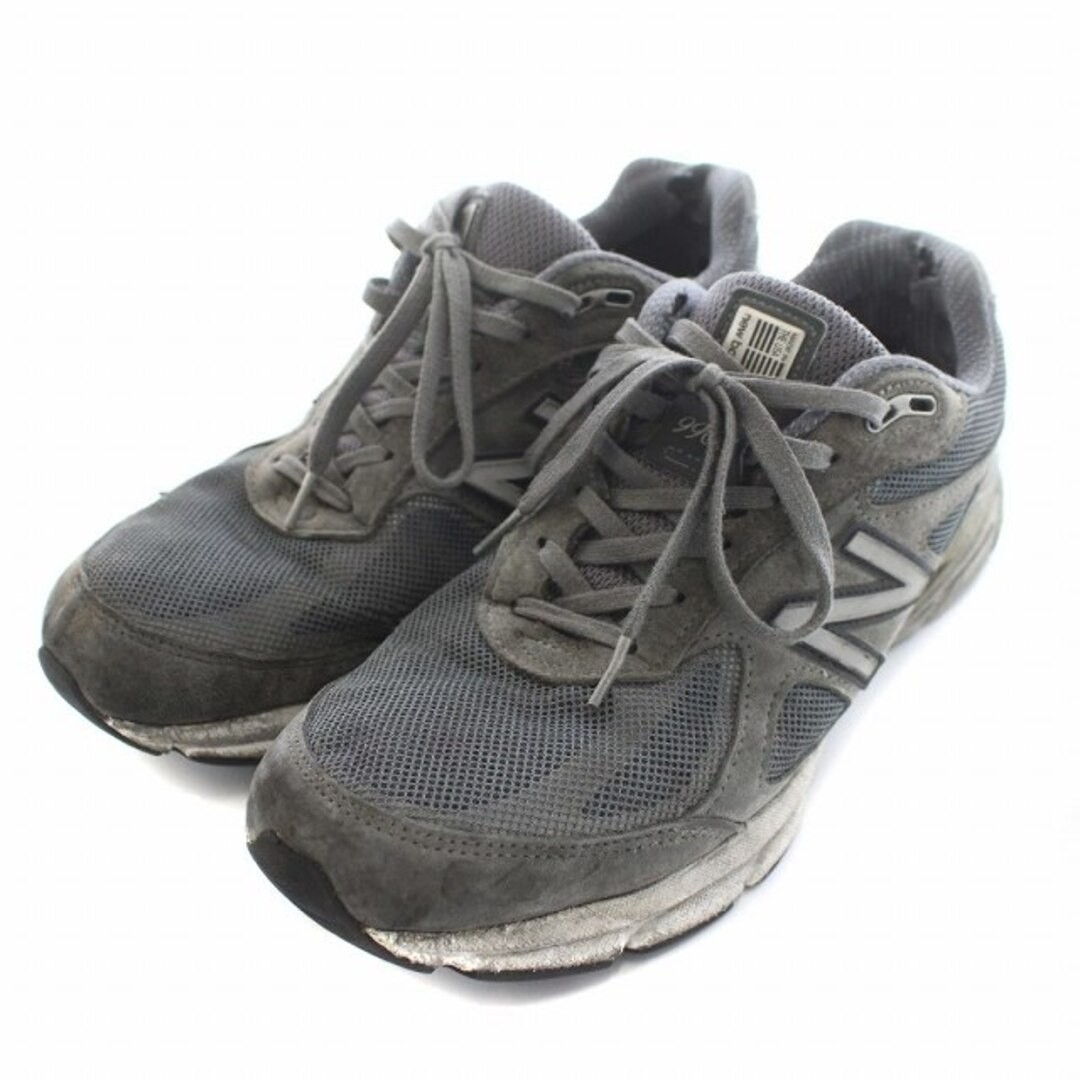 New Balance 990V4 Sneaker Shoe Mesh Suede 27cm (10.63 in) Gray SI9 Used e7f83c09