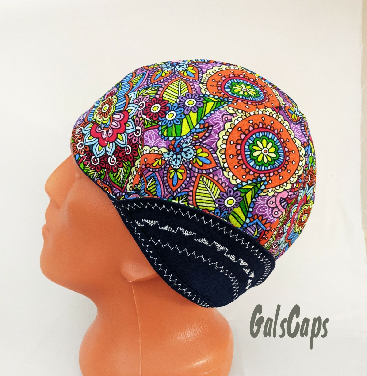 #22 Welders Hats Butterfly Floral Bikers Caps Welding Cap Hat Cotton Made in USA