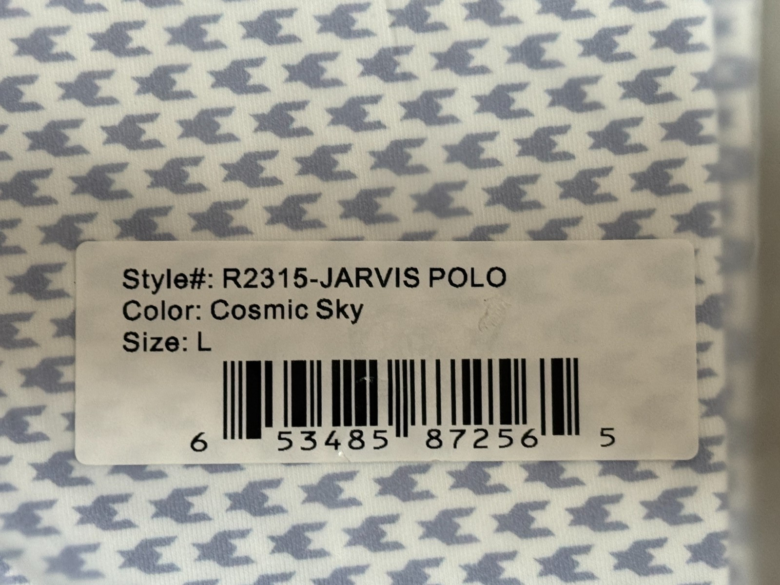Redvanly Jarvis Polo Color – Cosmic Sky – Size Large – NWT